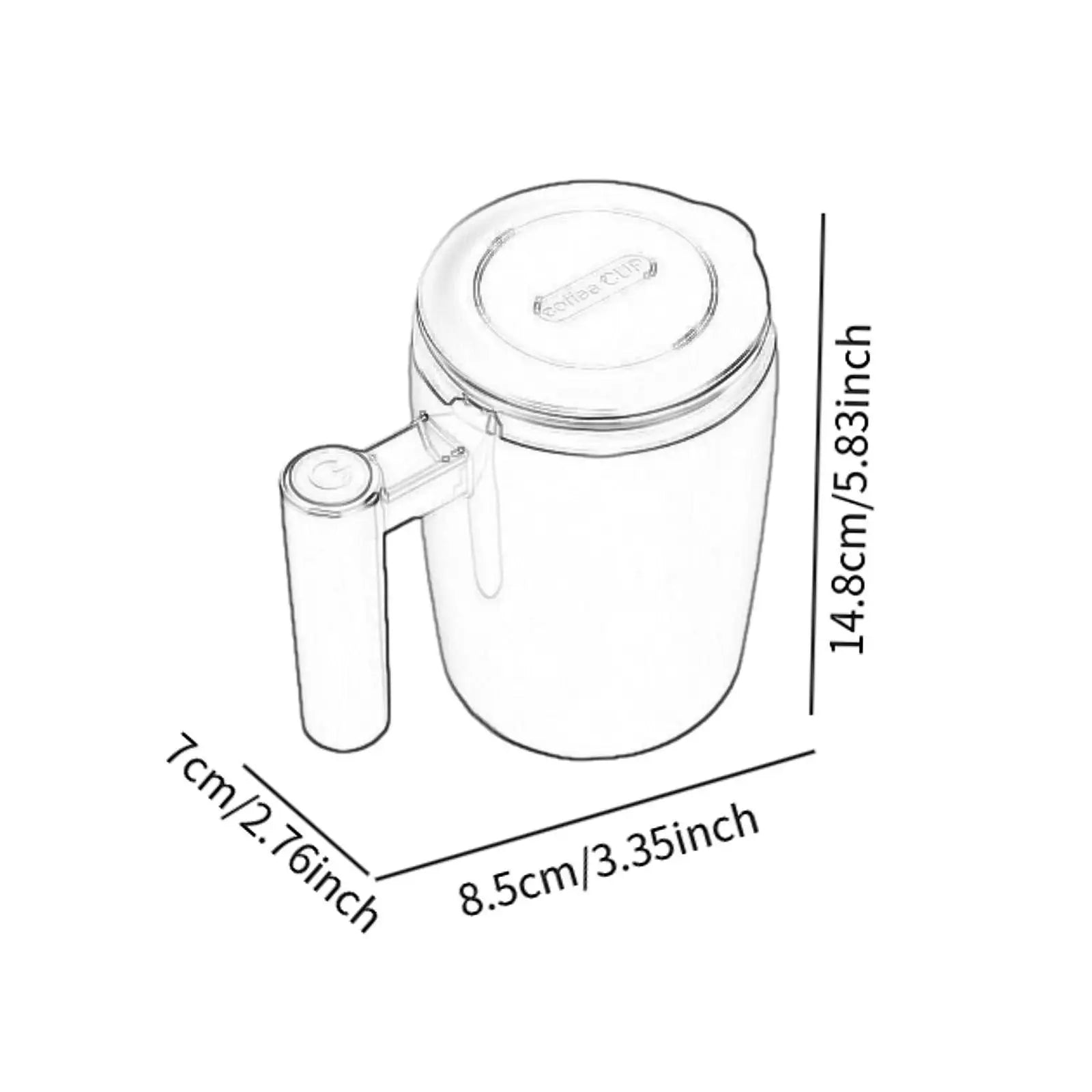 Automatic Stirring Mug 400ml/14oz Rechargeable Rotating Automatic Mixing Cup for Tea Women and Men Protein Drinks Travel
