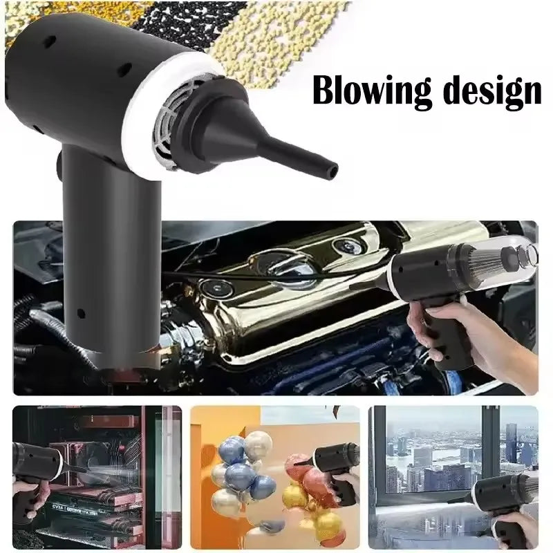 Portable Wireless Car Vacuum Cleaner USB Charging 1200mAh Mini Wet And Dry Use Household Cleaning Appliance