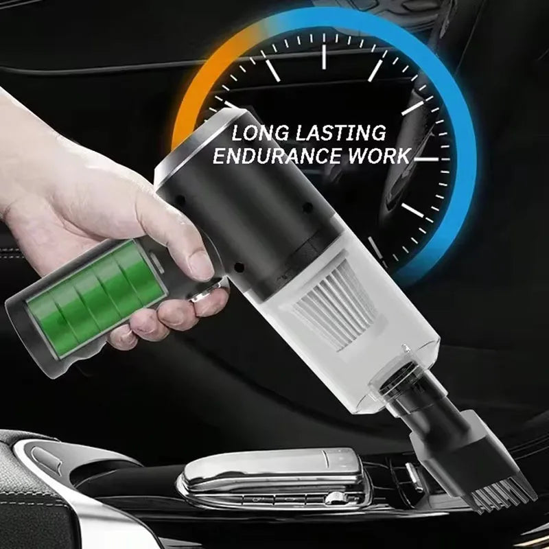 Portable Wireless Car Vacuum Cleaner USB Charging 1200mAh Mini Wet And Dry Use Household Cleaning Appliance