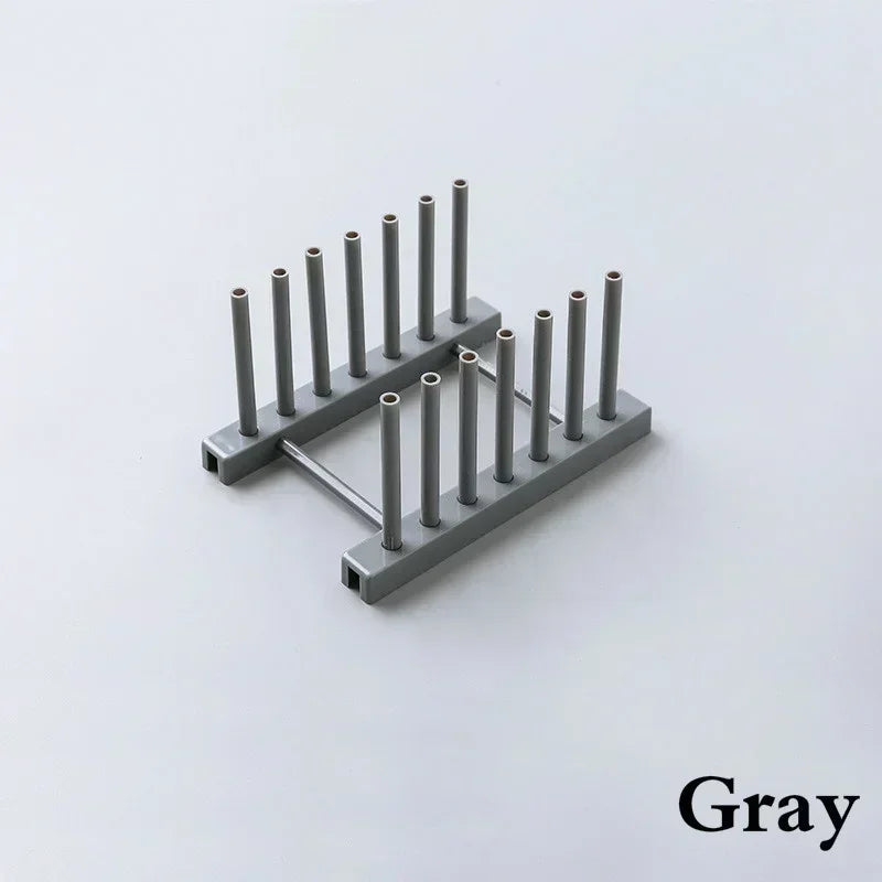Kitchen Tools Plastic Dish Rack Storage Draining Racks Removable Shelf Plate Pot Lid Rack Storage Organizer Gadgets Supplies