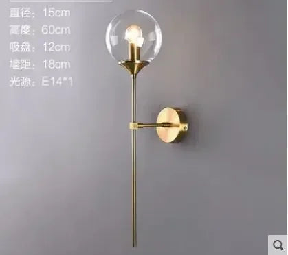 Modern minimalist living room Nordic creative personality bedroom bedside mirror front aisle corridor background wall lamp