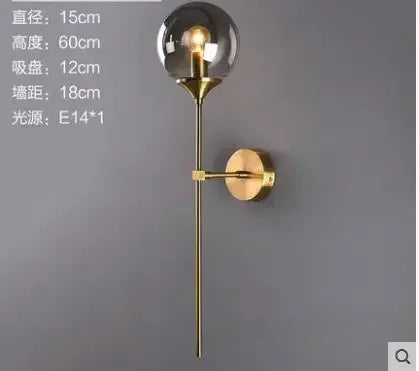 Modern minimalist living room Nordic creative personality bedroom bedside mirror front aisle corridor background wall lamp