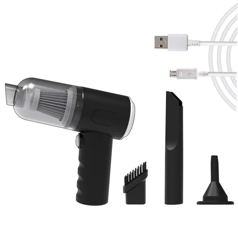 Portable Wireless Car Vacuum Cleaner USB Charging 1200mAh Mini Wet And Dry Use Household Cleaning Appliance