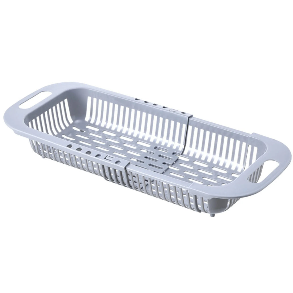 Kitchen Organizer Soap Sponge Holder Sink Rack Telescopic Drain Rack Adjustable Vegetable Drain Basket Kitchen Organizer Gadgets