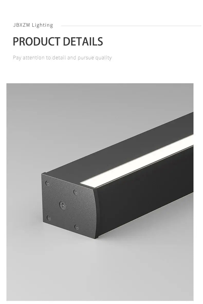 Modern minimalist bedroom, narrow and slender strip wall lamp at the head of the bed, background wall, room lighting decoration