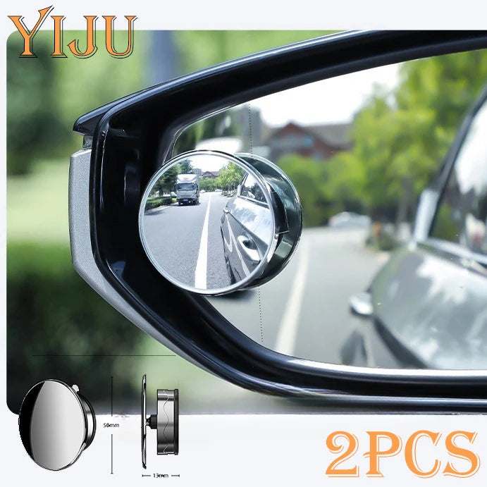 360 Degree HD Blind Spot Mirror For Car Reverse Frameless Ultrathin Wide Angle Round Convex Rear View Mirror Car Accessorie