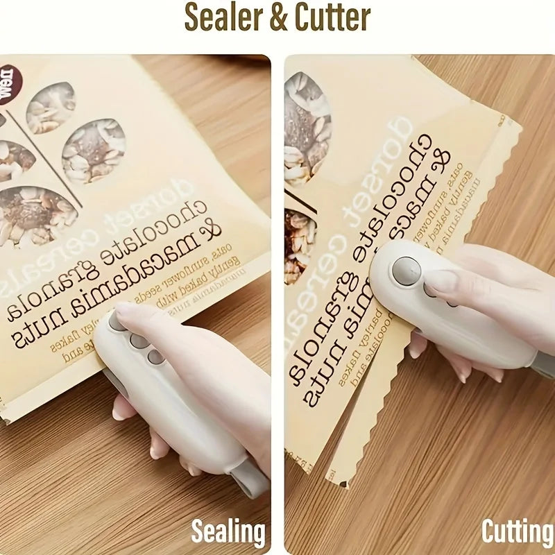 Rechargeable mini bag sealing machine, portable magnetic heat sealing machine, food preservation, crispy snack sealing machine