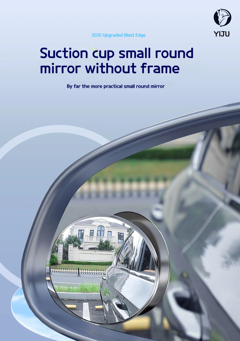 360 Degree HD Blind Spot Mirror For Car Reverse Frameless Ultrathin Wide Angle Round Convex Rear View Mirror Car Accessorie